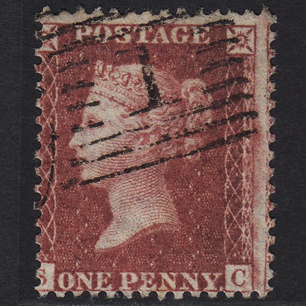 GB QV 1857 1d Deep Rose-red (Plate 47) SG41-C10(4) SC GU Aberdeen 1