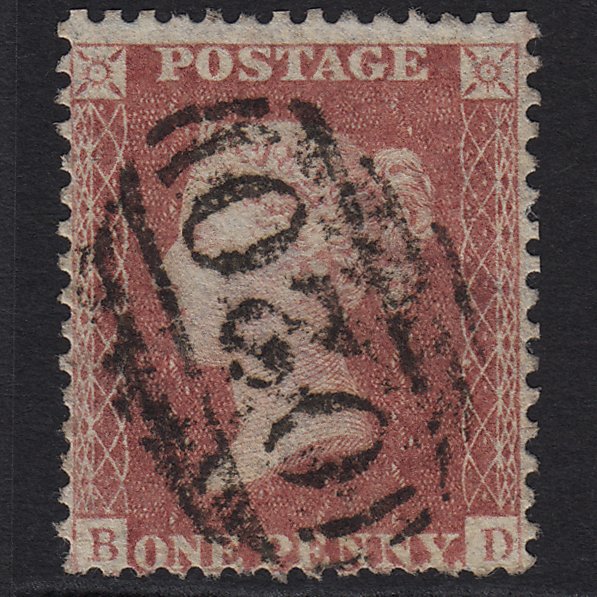 GB QV 1857 1d Rose-red (Plate 34) SG40-C10(1) BD GU Clevedon 020