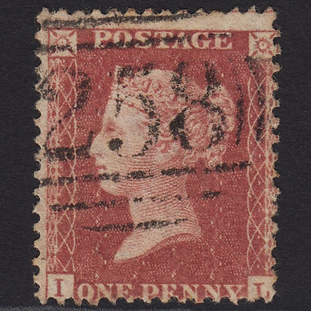 GB QV 1857 1d Rose-red SG40-C10(1) IL GU Dover 258
