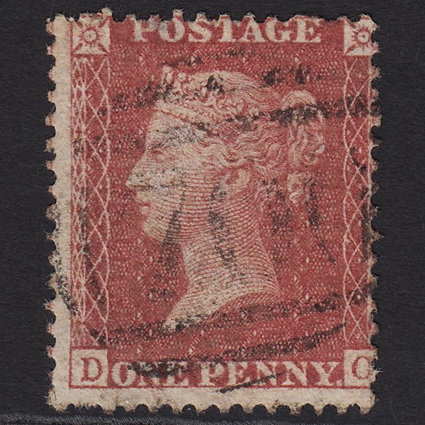 GB QV 1857 1d Rose-red (Plate 47) SG40-C10(1) DC FU Sheffield 700