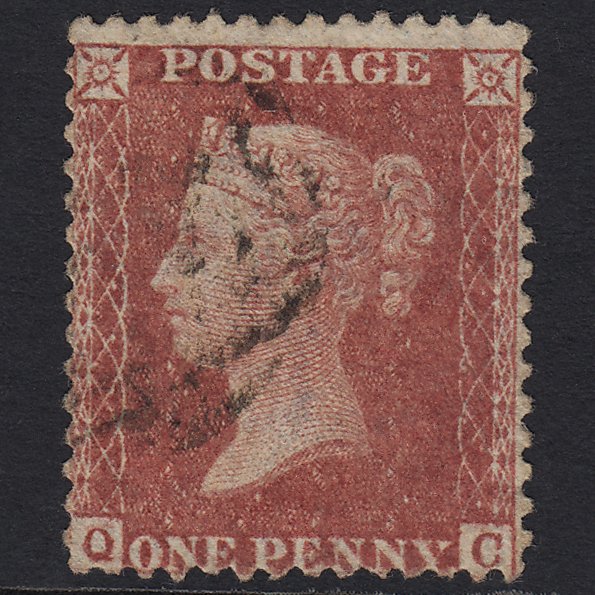 GB QV 1857 1d Rose-red (Plate 47) SG40-C10(1) QC FU Light Cancel