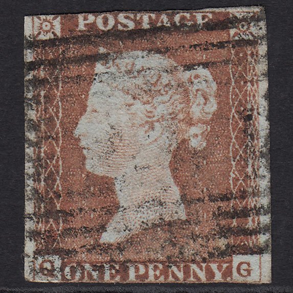 GB QV 1841 1d Red-brown (Plate 74) SG8-B1(1) QG GU Melrose 244