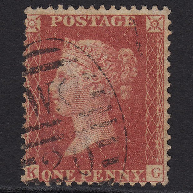 GB QV 1857 1d Rose-red (Plate 62) SG40-C10(1) KG FU London D&S WC20 21d8