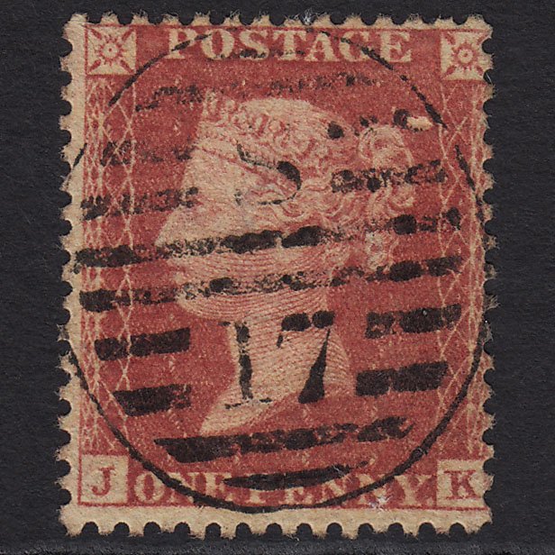 GB QV 1857 1d Rose-red (Plate 67) SG40-C10(1) JK GU London D&S S17 17d3