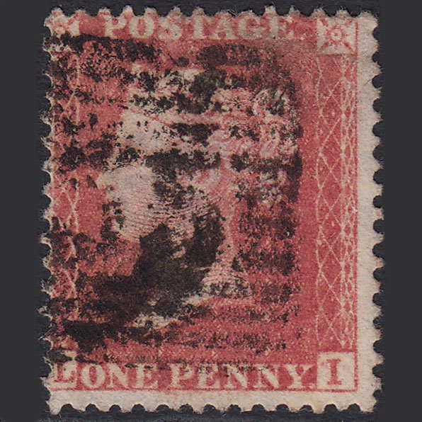 GB QV 1857 1d Rose-red (Plate 37) SG40-C10(1) LI GU Scotland