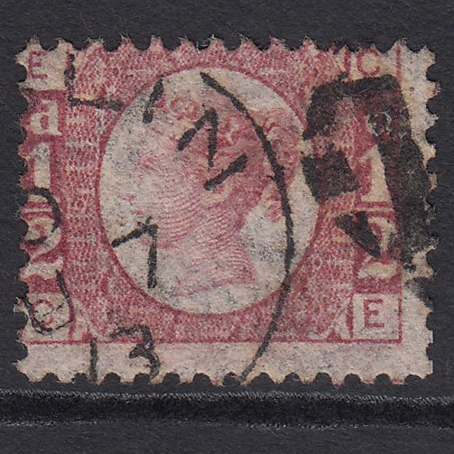 GB QV 1870 1/2d Rose-red (Plate 5) SG48-G4 CE FU Dublin 186 CDS Cancel
