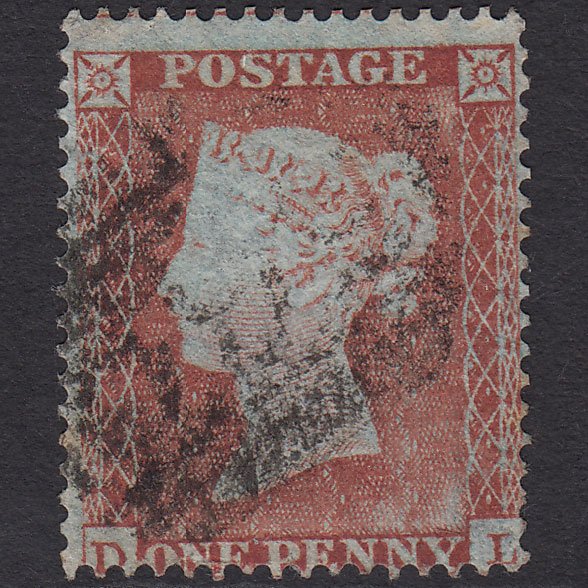 GB QV 1854 1d Red-brown (Plate 173) SG17-C1(1) DL GU Worn Impression