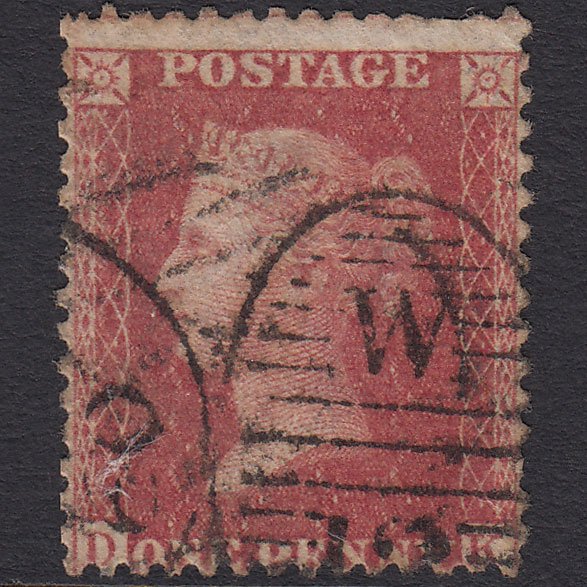 GB QV 1857 1d Rose-red (Plate 48) SG40-C10(1) DK GU London D&S W13
