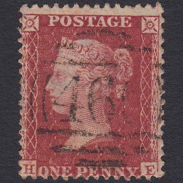 GB QV 1857 1d Rose-red (Plate 59) SG40-C10(1) HE FU Liverpool 466