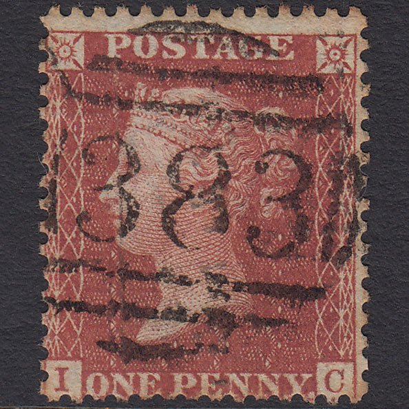 GB QV 1856 1d Red-brown (Plate 33) SG29-C8(1) IC GU Hull 383 Spoon