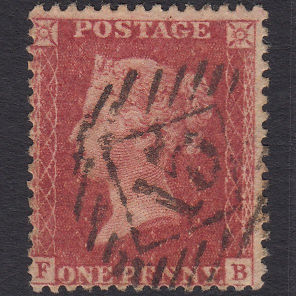 GB QV 1857 1d Rose-red (Plate 55) SG40-C10(1) FB FU London IS 15