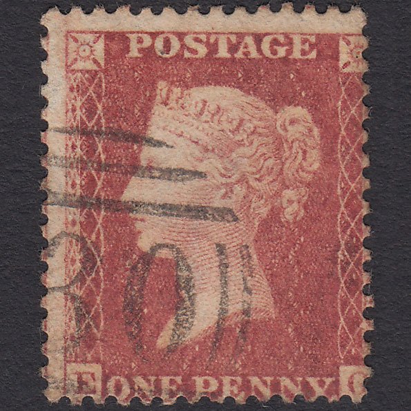 GB QV 1857 1d Rose-red (Plate 59) SG40-C10(1) EG FU Misperf