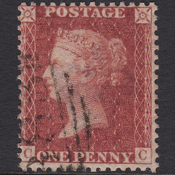 GB QV 1857 1d Deep Rose-red (Plate 52) SG41-C10(4) CC FU Hull 383