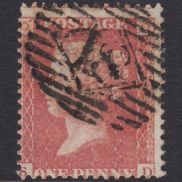 GB QV 1857 1d Rose-red (Plate 56) SG40-C10(1) SD FU London IS 18 Misperf