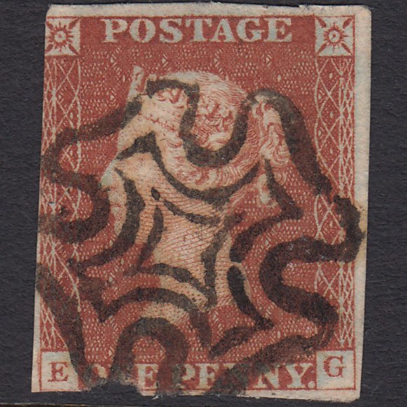 GB QV 1841 1d Red-brown (Plate 28) SG8-B1(1) EG GU Maltese Cross