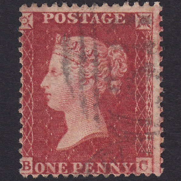 GB QV 1857 1d Deep Rose-Red Plate 59 SG41-C10(4) BC VFU