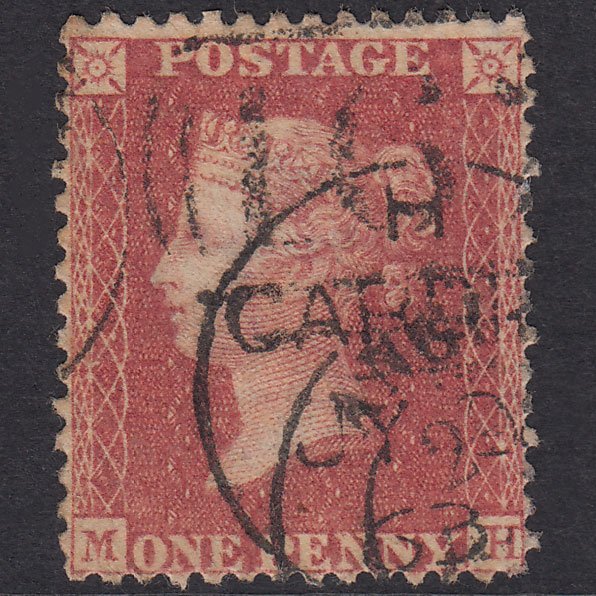 GB QV 1857 1d Plate 48 SG40-C10(1) MH GU Cardiff 162 & French Pmk?