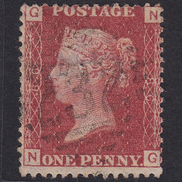 GB QV 1864 1d Lake-Red Plate 86 SG44-G1(2) NG FU  232