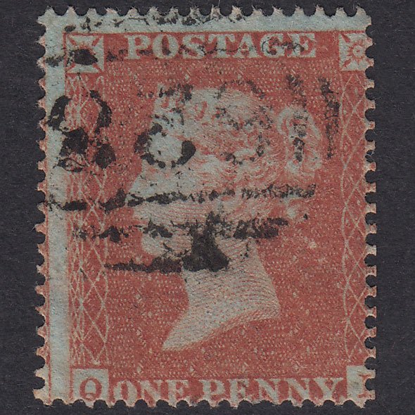 GB QV 1854 1d Red-Brown Plate 172 SG17-C1(1) QI GU Preston 628