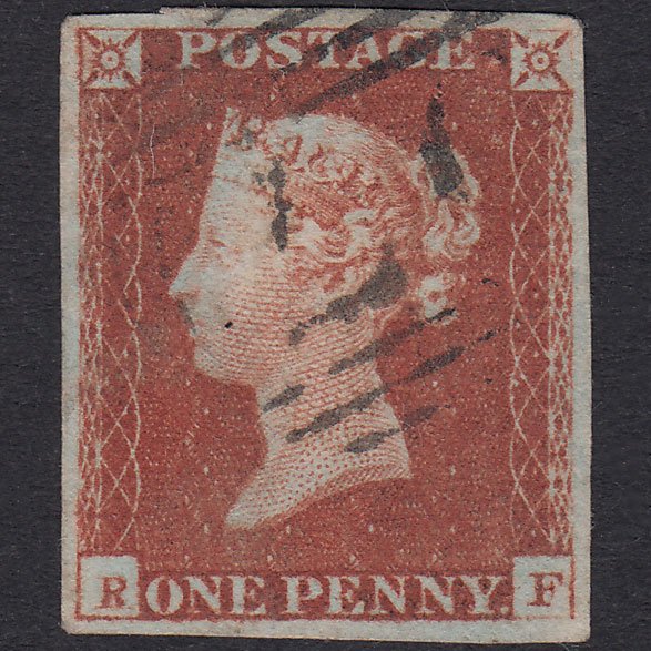 GB QV 1841 1d Red-Brown Plate 58 SG8-B1(1) RF FU 4 Good Margins