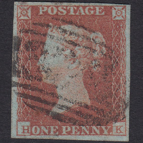 GB QV 1841 1d Plate 116 SG8-B1(1) HK FU Missing Imprimatur 4 Good Margins