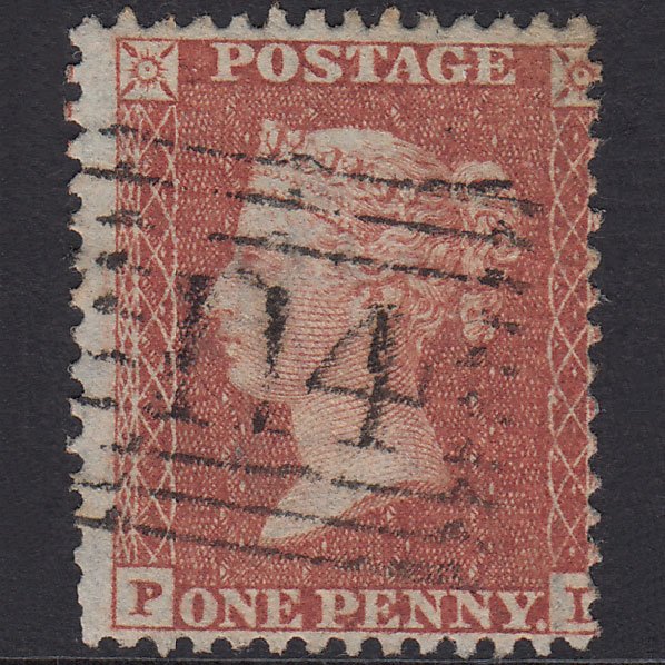 GB QV 1855 1d Red-Brown Plate 11 SGC6(1) PL GU Dundee 114