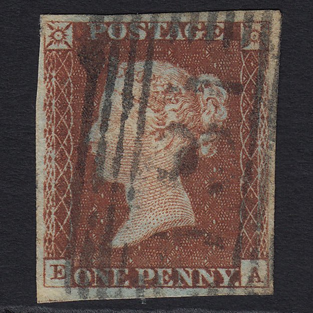 GB QV 1841 1d Red-brown (Plate 47) (SG8) 'EA' FU Edinburgh (131) 4 Margins