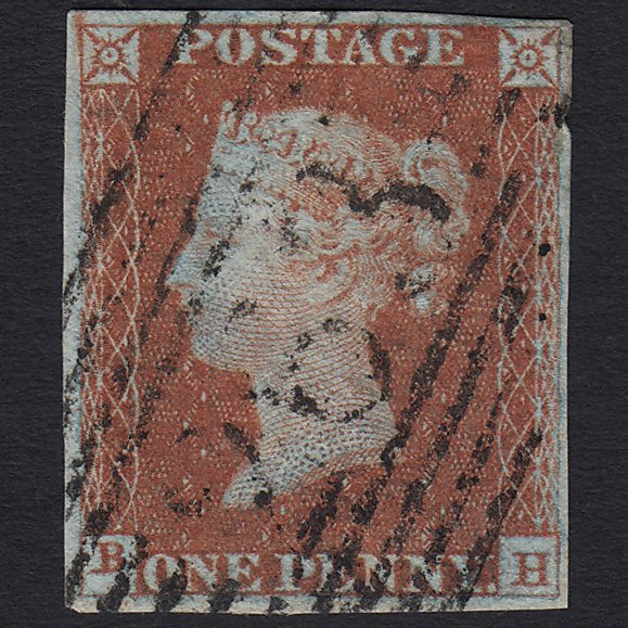 GB QV 1841 1d Red-brown (Plate 62) SG8-B1(1) BH FU Musselburgh 263 4M
