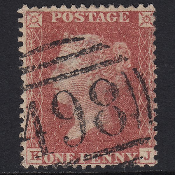 GB QV 1857 1d Rose-red (Plate 42) SG40-C10(1) KJ FU Manchester 498