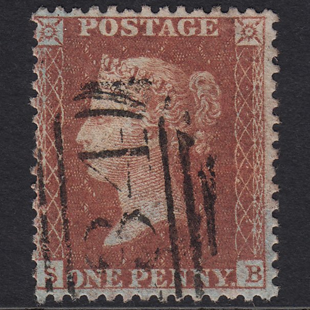 GB QV 1857 1d Rose-red (Plate 44) SG40-C10(1) SB FU Bristol 134