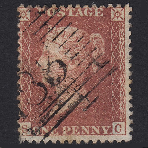 GB QV 1856 1d Red-brown (Plate 35) SG29-C8(1) SC GU Scotland