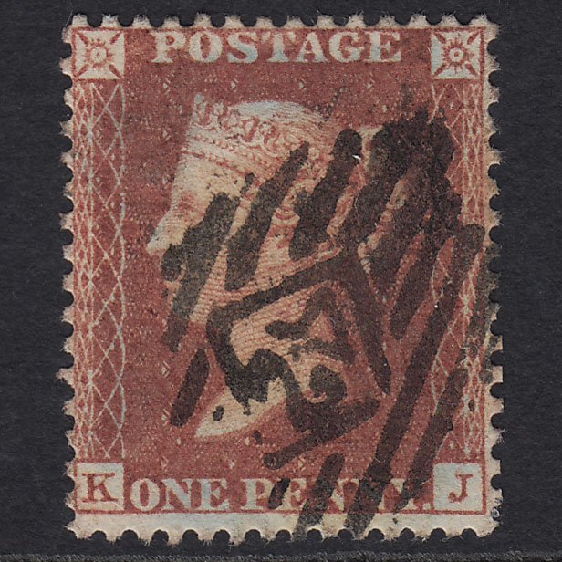 GB QV 1856 1d Red-brown (Plate 44) SG29-C8(1) KJ GU London IS 42