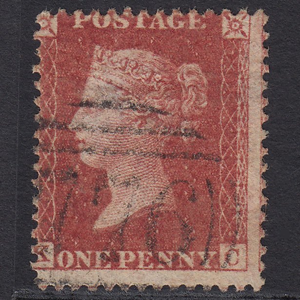 GB QV 1857 1d Rose-red (Plate 43) SG40-C10(1) KC FU Taunton 776