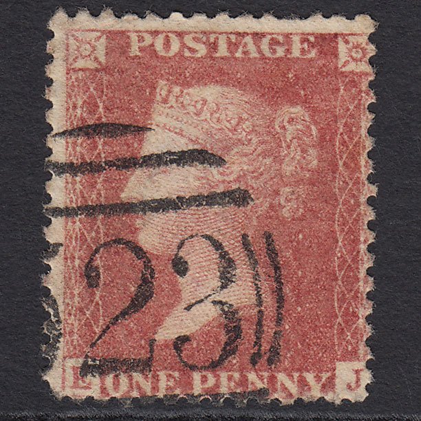 GB QV 1857 1d Rose-red (Plate 41) SG40-C10(1) EJ GU Misperf