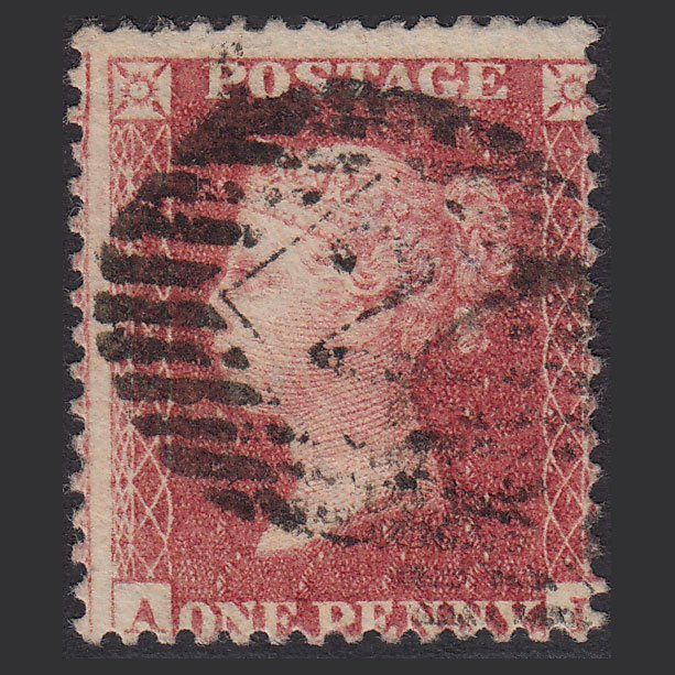 GB QV 1861 1d PL R15 SGC13(1) AL FU Missing Imprimatur London IS 2 Misperf