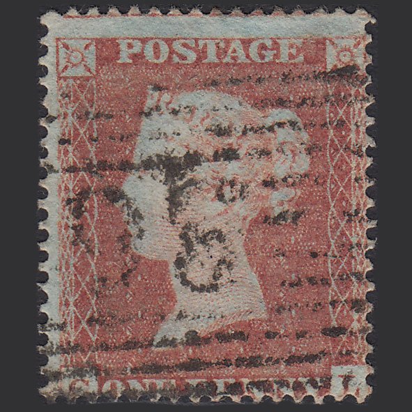 GB QV 1854 1d Red-brown (Plate 180) SG17-C1(1) CL GU Scotland Misperf