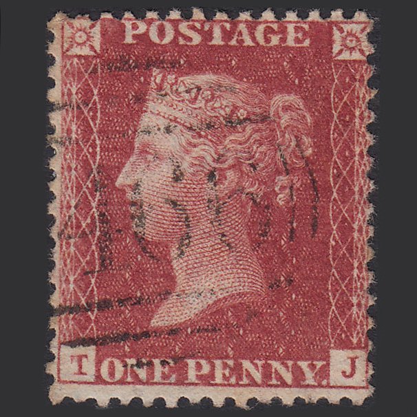GB QV 1857 1d Rose-red (Plate 52) SG40-C10(1) TJ FU Liverpool 466