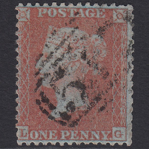 GB QV 1855 1d Red-brown (Plate 12) SGC6(1) LG GU