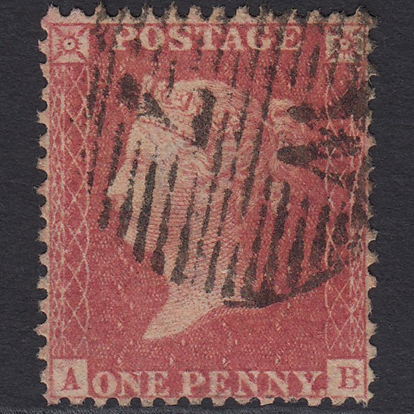 GB QV 1857 1d Rose-red SG40-C10(1) AB GU Missing Imprimatur London D&S W7