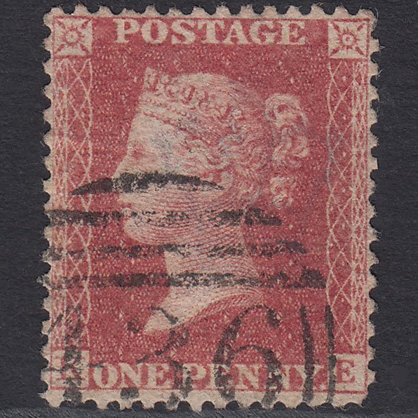 GB QV 1863 1d Rose-red (Plate 50) SG42-C12(1) KE GU Lancaster 436