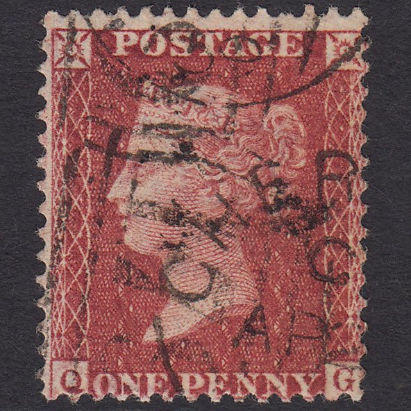 GB QV 1857 1d Rose-red (Plate 42) SG40-C10(1) QG GU Chertsey 179
