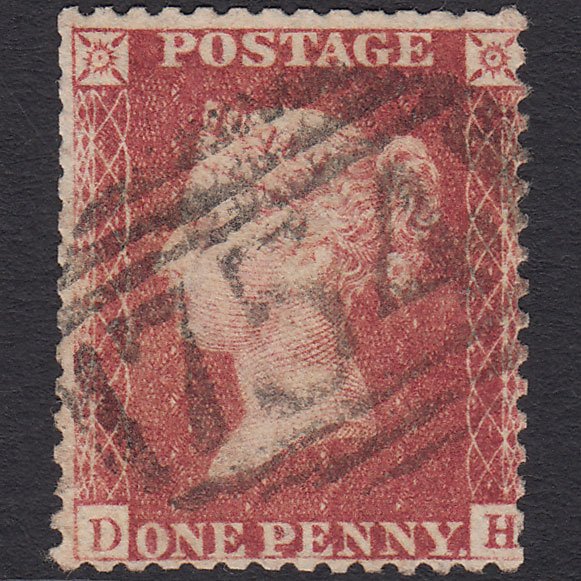 GB QV 1857 1d Rose-red (Plate 41) SG40-C10(1) DH GU Stratford-on-avon 754