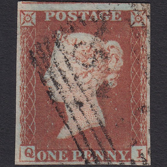 GB QV 1841 1d Red-brown (Plate 86) SG8-B1(1) QI FU 4 Margins Scotland