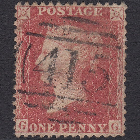 GB QV 1857 1d (Plate 60) SG40-C10(1) GG FU Kidderminster 415 Well Centred