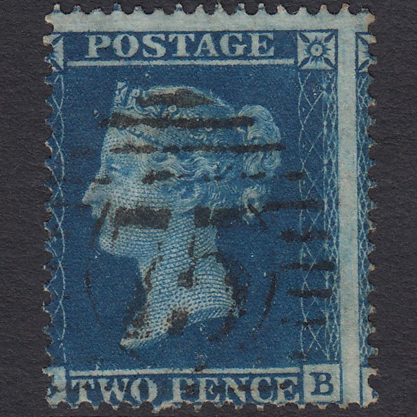 GB QV 1858 2d Blue (Plate 6) SG36a-f8 SB FU London D&S 75