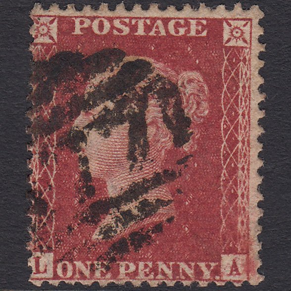 GB QV 1857 1d Deep Rose-red (Plate 58) SG41-C10(4) LA GU