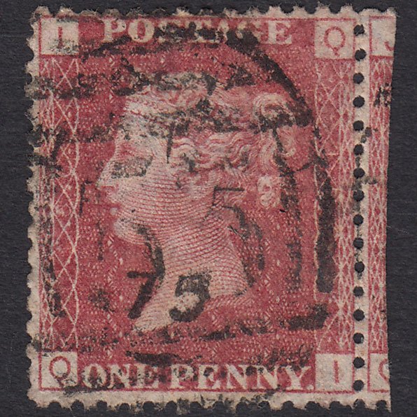 GB QV 1864 1d Lake-red (Plate 156) SG44-G1(2) QI GU Bawtry 55