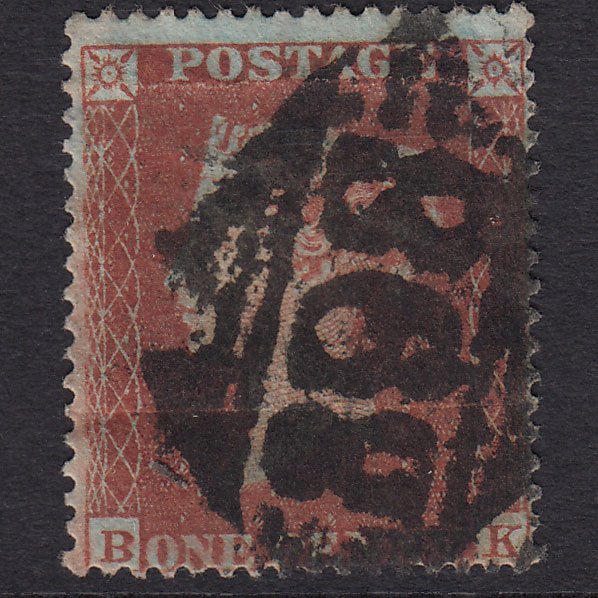 GB QV 1854 1d Red-Brown Plate 201 SG17-C1(1) BK PU Ross 398