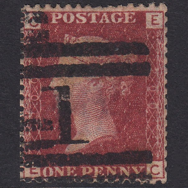 GB QV 1864 1d Lake-Red Plate 200 SG44-G1(2) EC GU Scotland