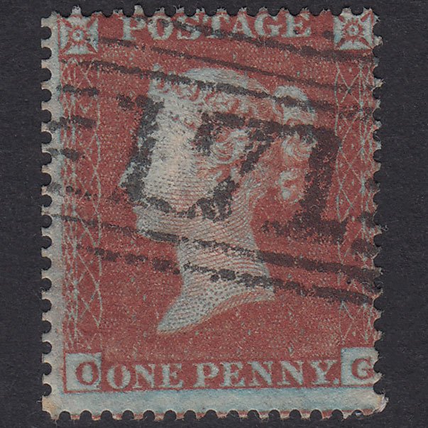 GB QV 1854 1d Plate 173 SG17-C1(1) Framed Reverse OG FU Haddington 171